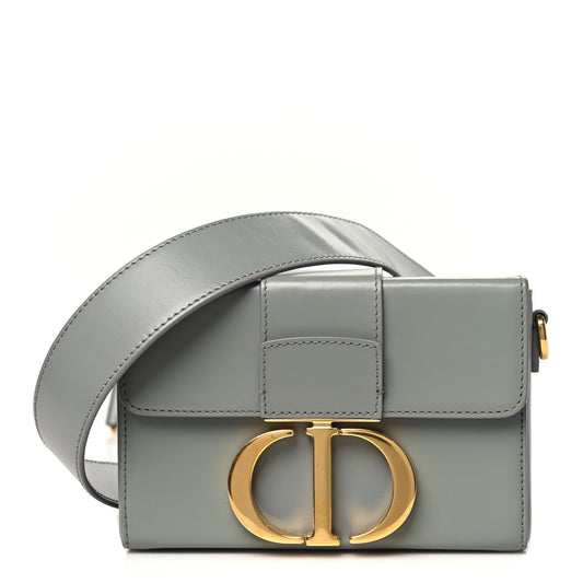 Box Calfskin 30 Montaigne Box Bag Gray