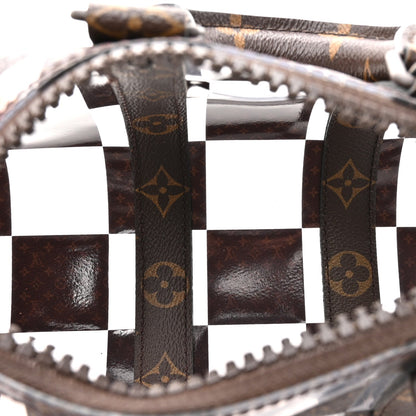 PVC Monogram Chess Keepall Bandouliere 25