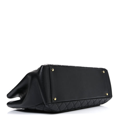 Caviar Quilted XL Grand Shopping Tote GST Black