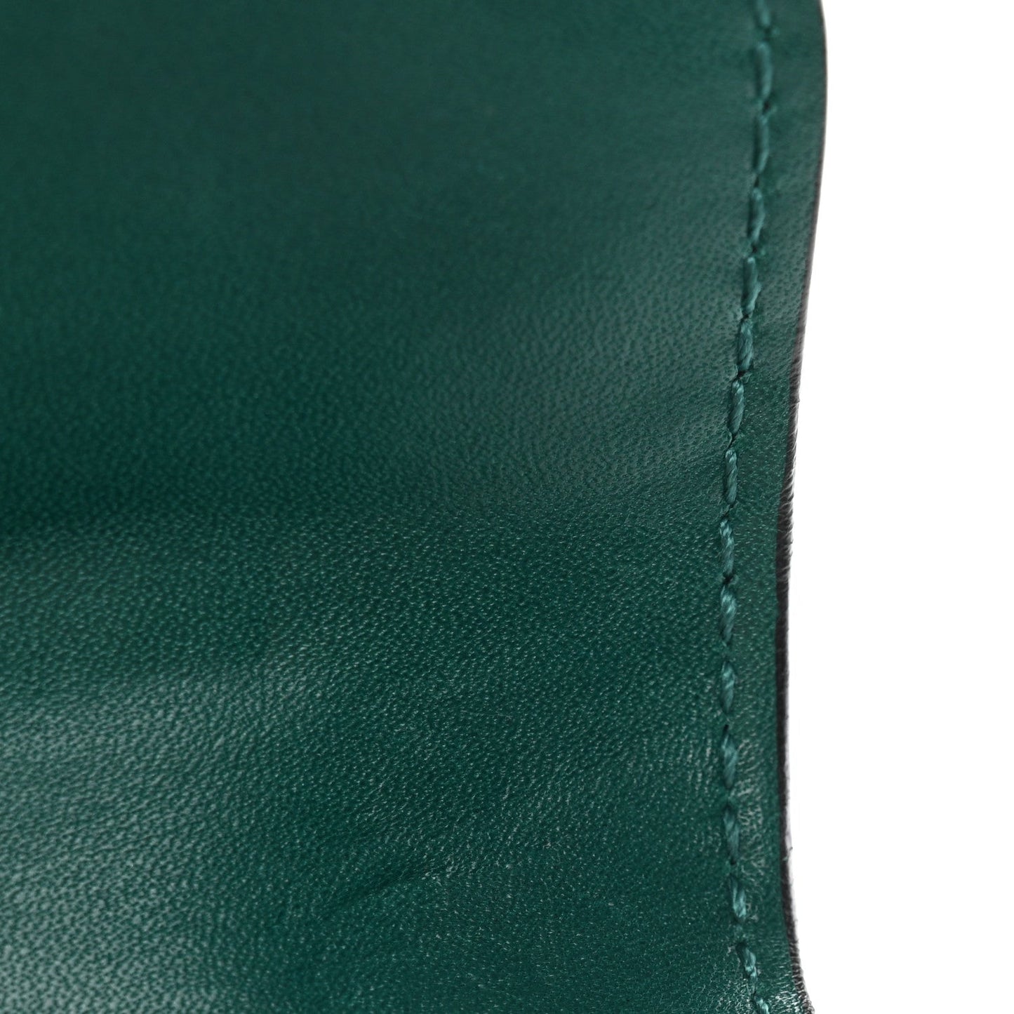 Calfskin Serpenti Forever Flap Clutch Emerald Green