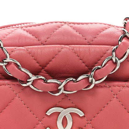 Lambskin Quilted Small Timeless Camera Case Pink