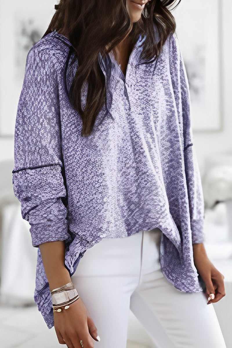 Tops casuales de cuello en V con botones sólidos