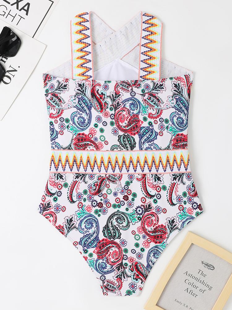 Traje de baño con estampado paisley de Edith 