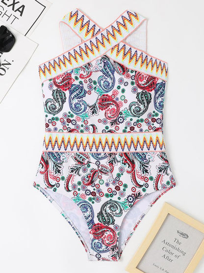 Traje de baño con estampado paisley de Edith 