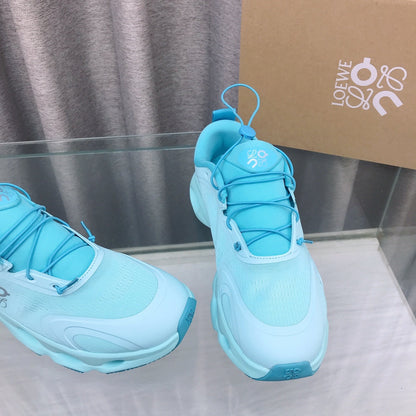 Loewe 2025 x On Cloud Solo Running Sneakers Blue Nylon Calfskin 597427