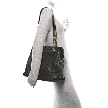 Lambskin CC Shoulder Bag Black