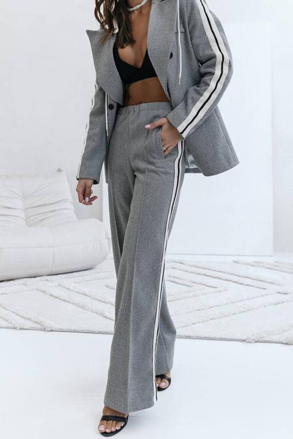 Pantalones holgados deportivos Easy Street con cintura elástica y bolsillos de patchwork