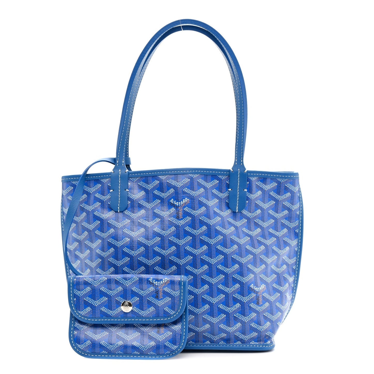 Goyardine Reversible Mini Anjou Sky Blue