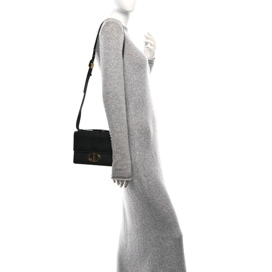 Smooth Calfskin 30 Montaigne Flap Bag Black