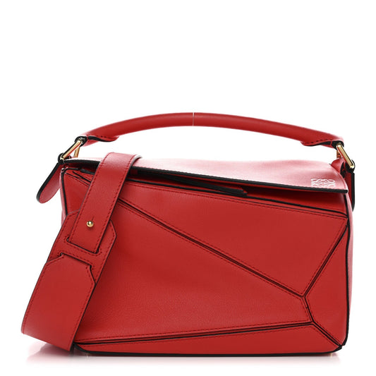 Calfskin Small Puzzle Bag Scarlet