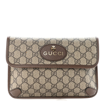 GG Supreme Monogram Neo Vintage Web Belt Bag Brown