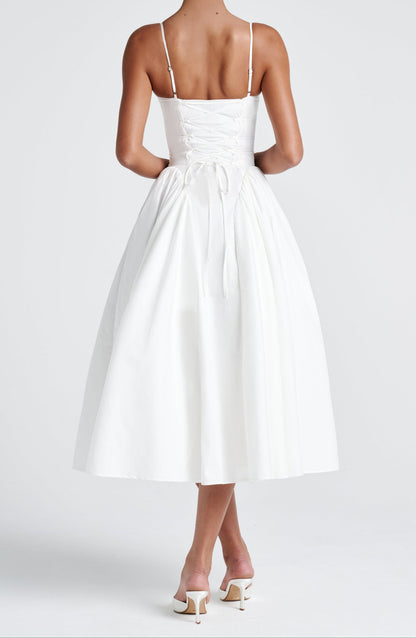 Regina Midi Dress - Ivory
