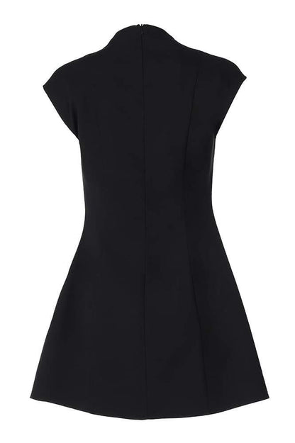 Minivestido plisado con mangas cortas Evelyn 