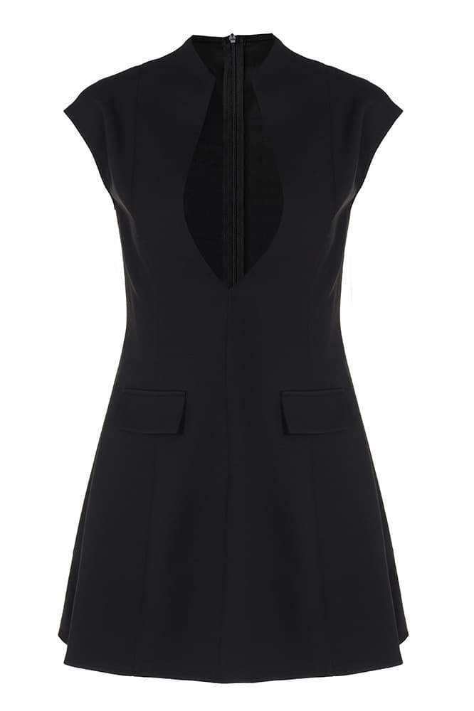 Minivestido plisado con mangas cortas Evelyn 