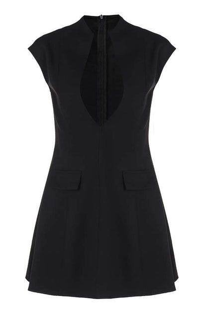 Minivestido plisado con mangas cortas Evelyn 