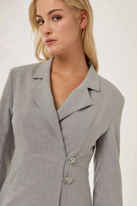 Vestido mini blazer plisado en contraste Karen 