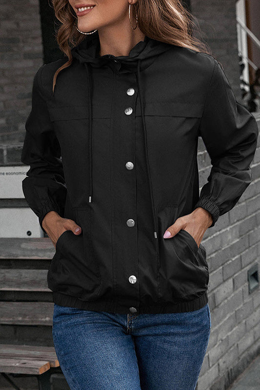 Ropa deportiva informal con capucha y cuello sólido