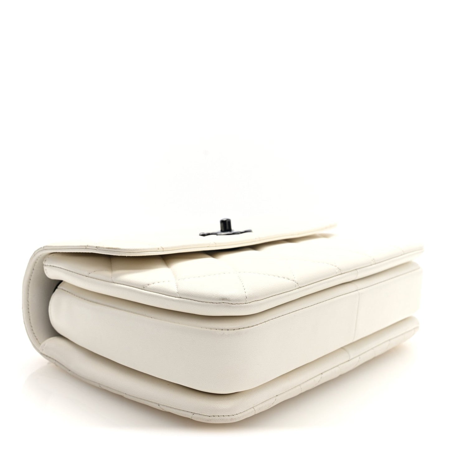 Lambskin Quilted Small Trendy CC Dual Handle Flap Bag White