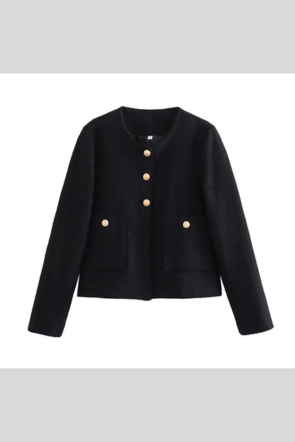 Chaqueta casual con textura de color sólido