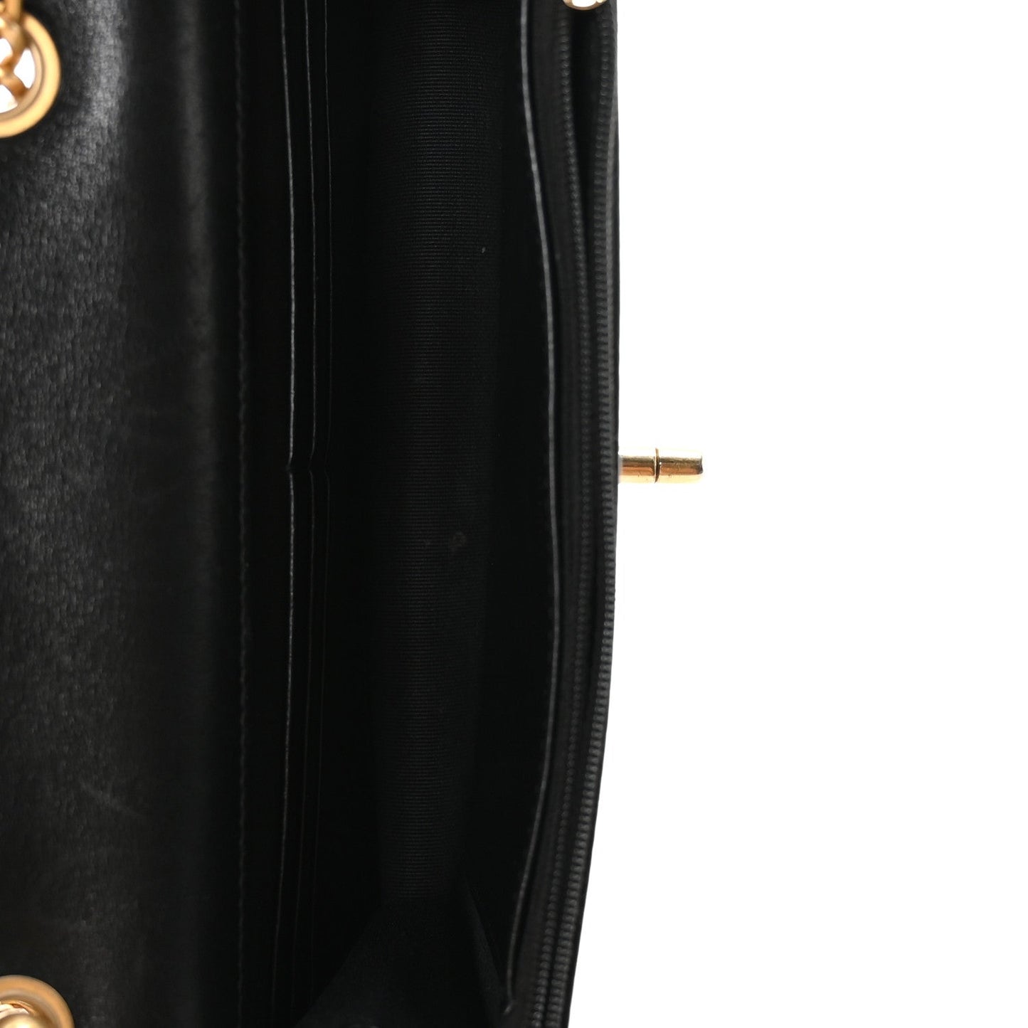 Lambskin Quilted Pillow Crush Wallet On Chain WOC Black