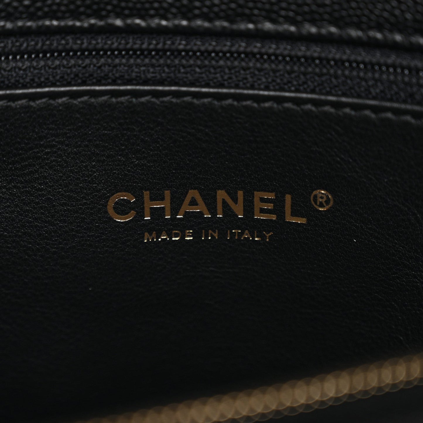 Caviar Lizard Quilted Small Coco Handle Flap Black