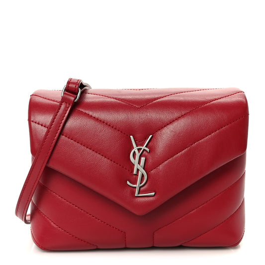 Calfskin Y Quilted Monogram Toy Loulou Crossbody Bag New Lipstick