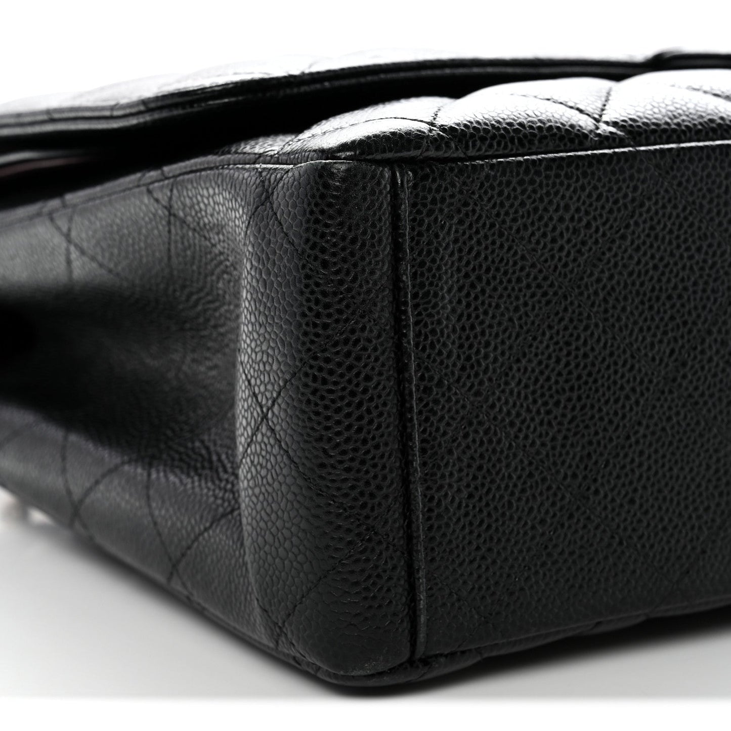 Caviar Quilted Maxi Double Flap Black