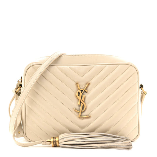 Calfskin Matelasse Monogram Lou Camera Bag Crema Soft