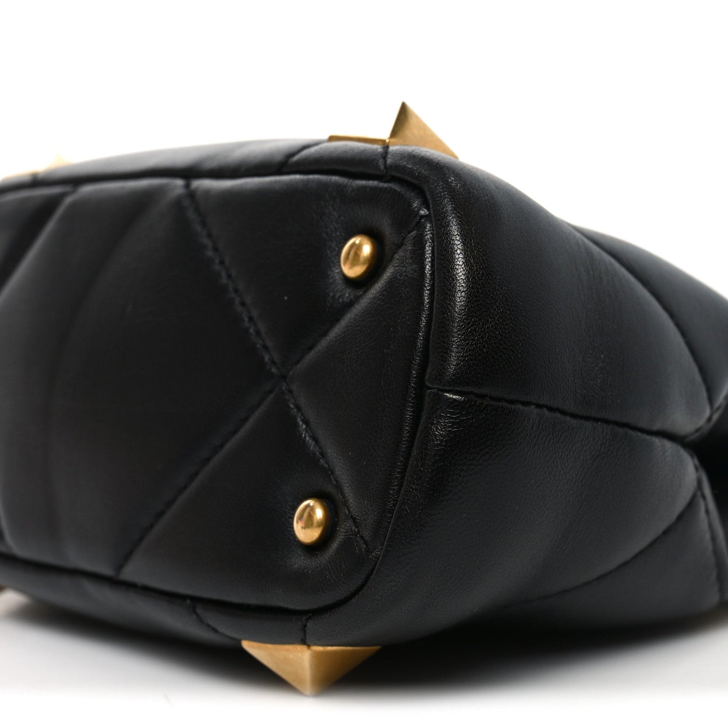 Nappa Mini Roman Stud The Handle Bag Black