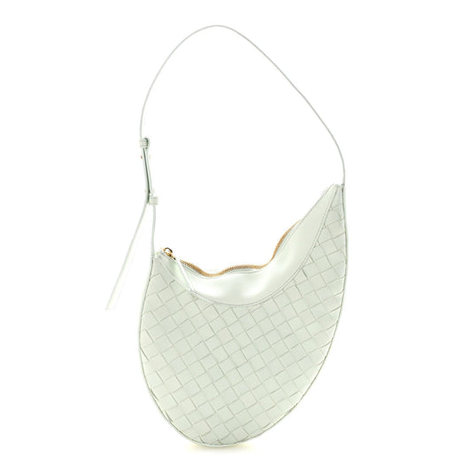 Nappa Intrecciato Small Drop Shoulder Bag Glacier