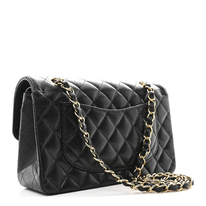 Caviar Quilted Small Double Flap Black