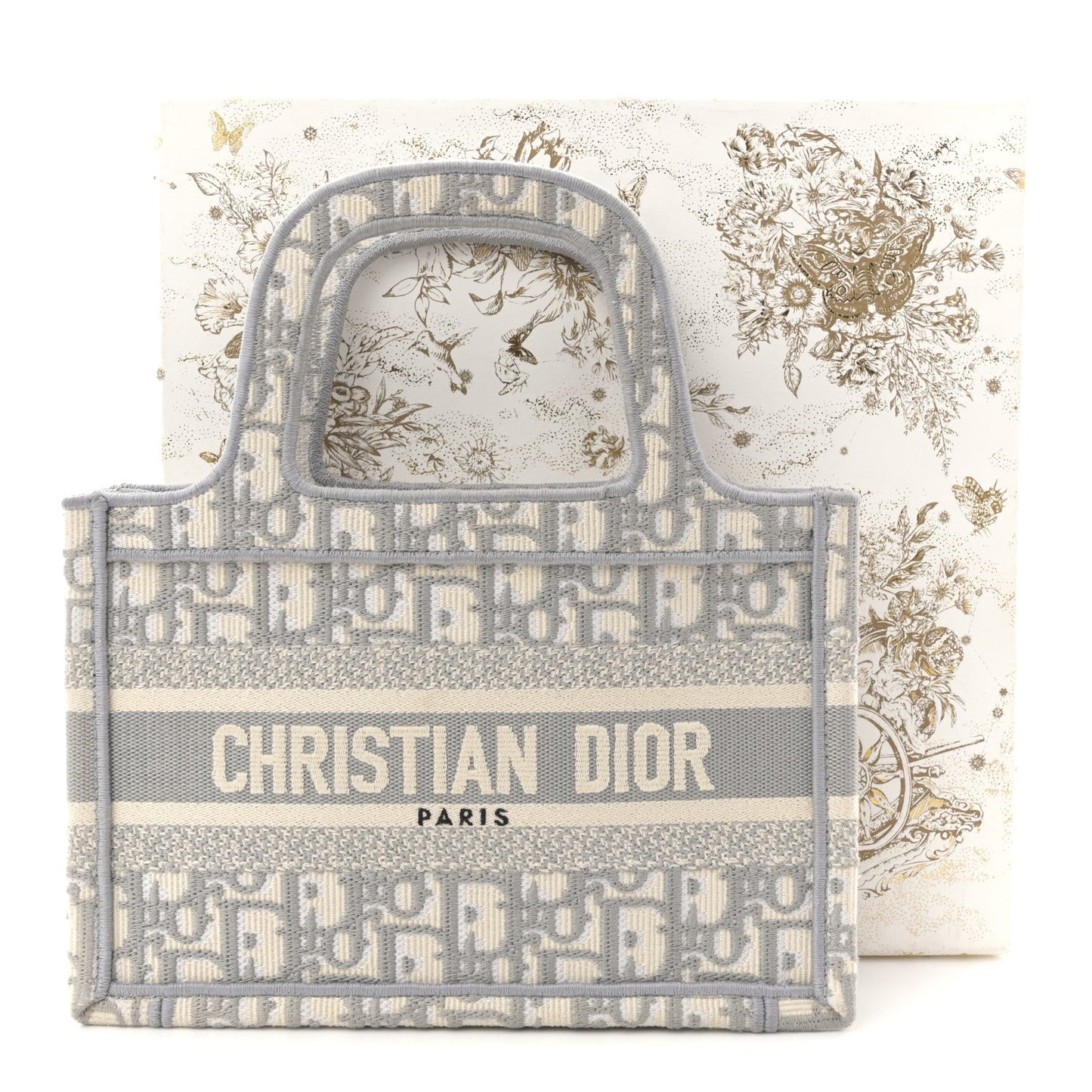Oblique Mini Book Tote Grey Multicolor
