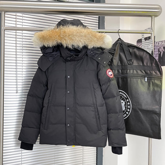 C. Goose Down Jacket Black Polyester 0020