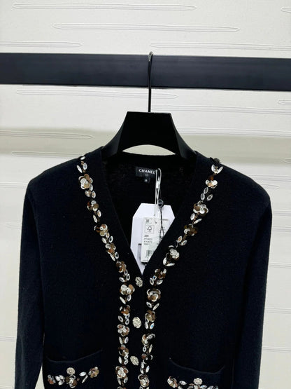 CHANEL KNIT CARDIGAN BLACK 274916