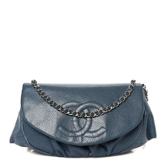 Caviar Half Moon Wallet On Chain WOC Blue