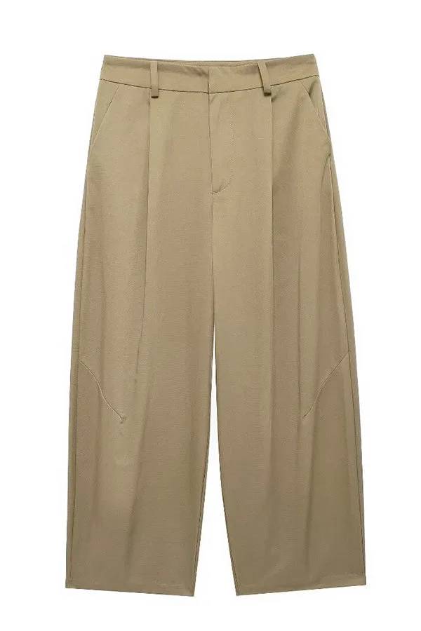 Pantalones cortos holgados de tiro medio con bolsillos y encanto clásico