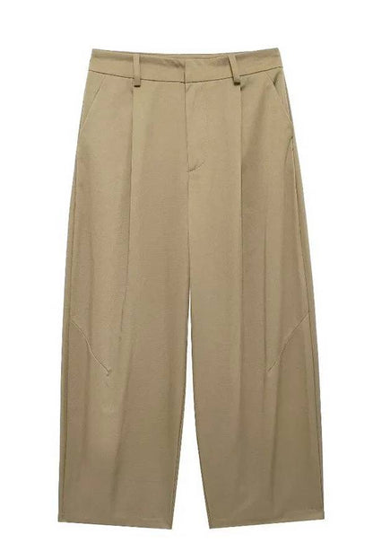 Pantalones cortos holgados de tiro medio con bolsillos y encanto clásico