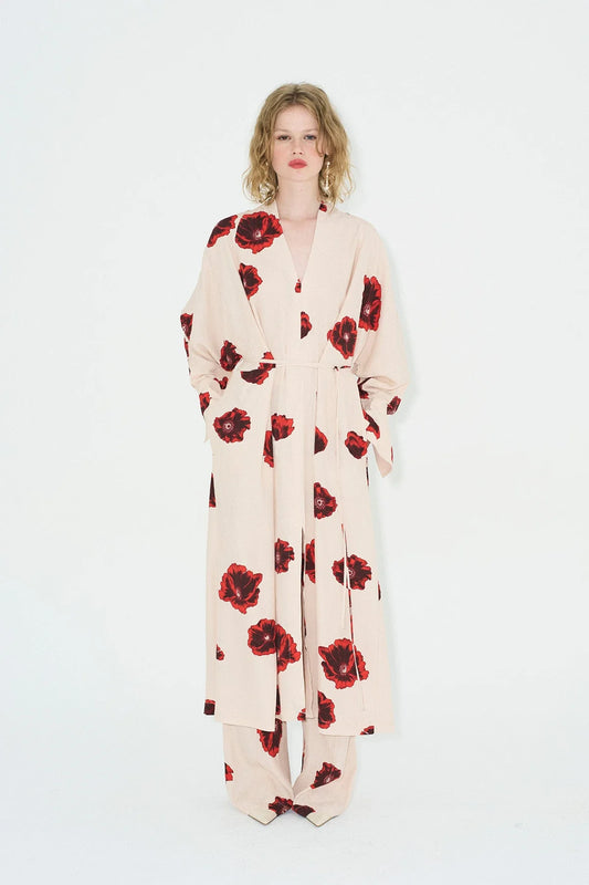 Sahara Print Kimono Dress