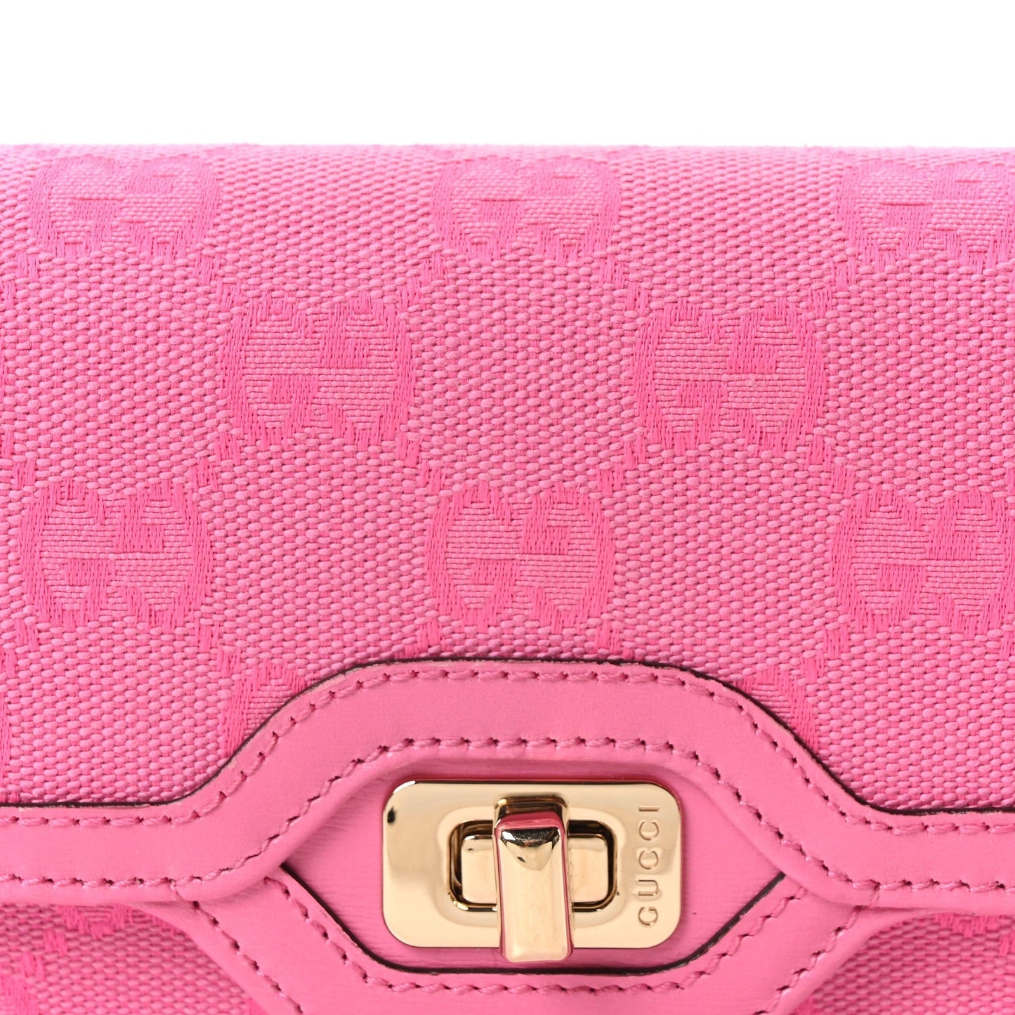 GG Monogram Scratch Lux Calfskin Mini Luce Shoulder Bag Blossom Rose Dark Blossom