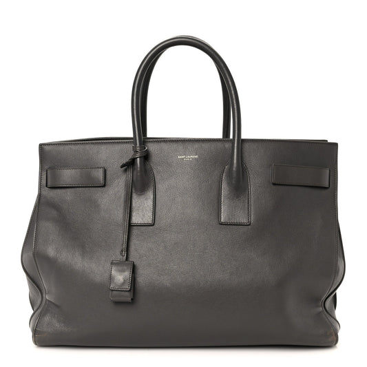 Calfskin Large Sac de Jour Carryall Grey
