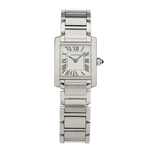 Stainless Steel 20mm Tank Francaise Quartz Watch