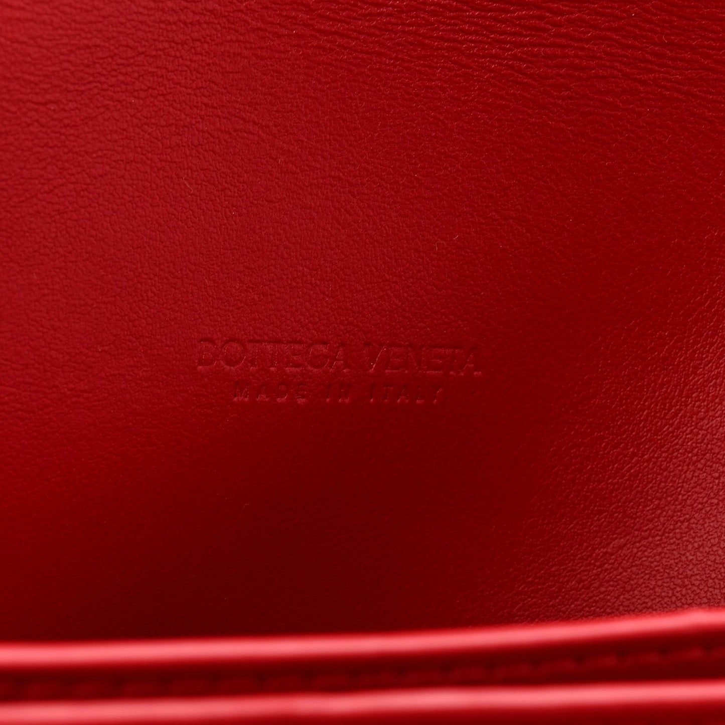 Nappa Intrecciato Trio Pouch On Strap Red