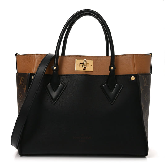 Calfskin Monogram On My Side MM Black