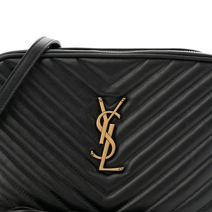 Calfskin Matelasse Monogram Lou Camera Bag Black