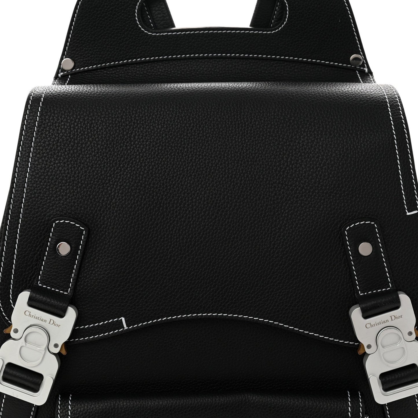 Grained Calfskin Maxi Gallop Backpack Black