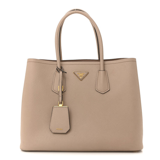 Saffiano Cuir Medium Double Bag Cipria