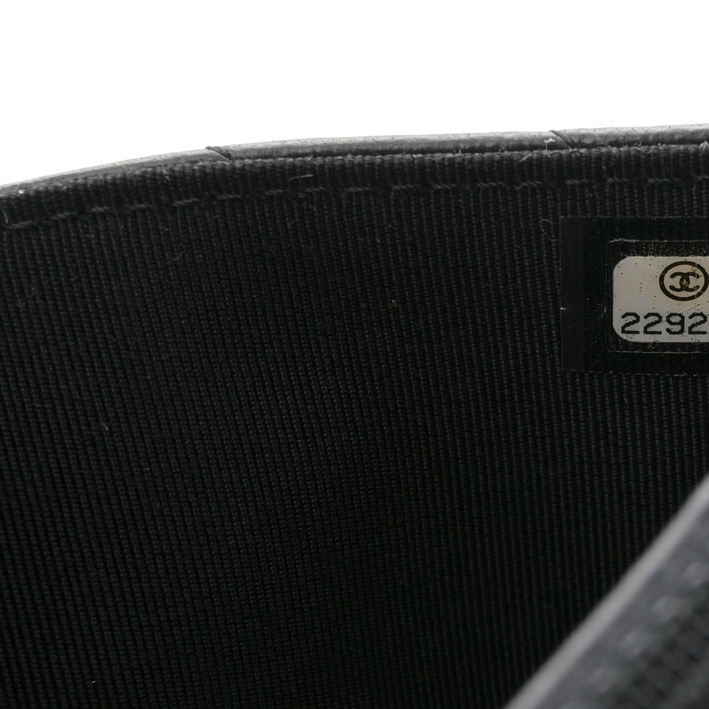 Lambskin Chevron Quilted Wallet On Chain WOC Black