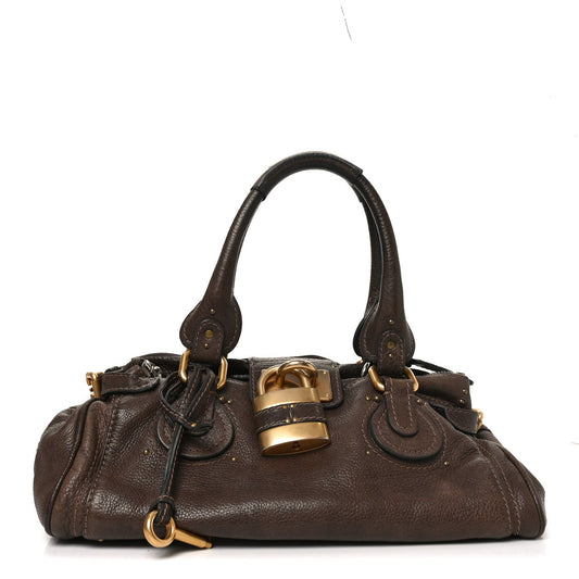 Calfskin Medium Paddington Satchel Chocolate