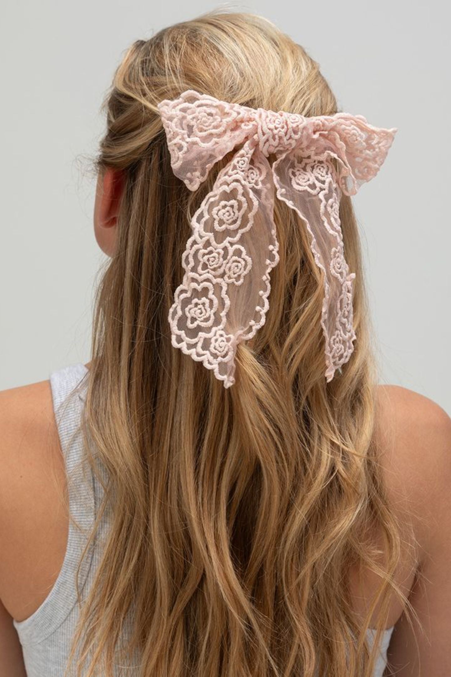 Pinza para el pelo con lazo de rosa 