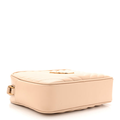Calfskin Matelasse Monogram Lou Camera Bag Dark Beige